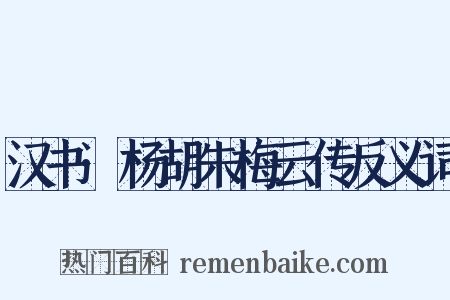 汉书·杨胡朱梅云传反义词是什么意思的图片